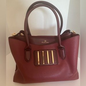 Celine Dion Shoulder Burgundy Faux Leather SEE NOTE